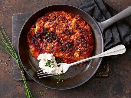 Kartoffelrösti mit Gemüse