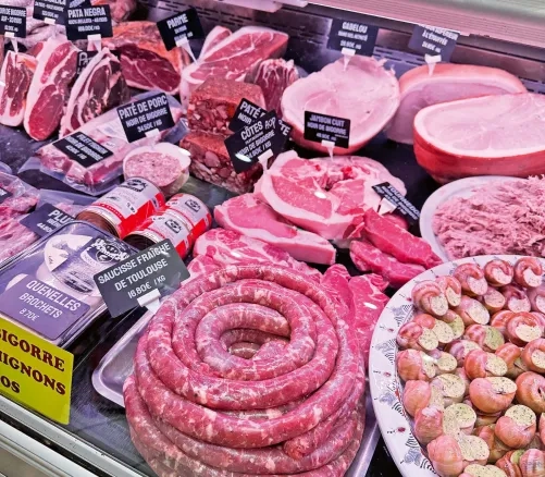 Meat on market